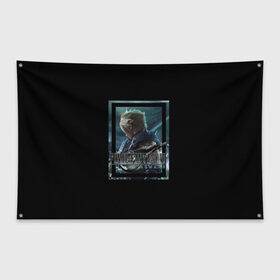 Флаг-баннер с принтом Final Fantasy VII Remake , 100% полиэстер | размер 67 х 109 см, плотность ткани — 95 г/м2; по краям флага есть четыре люверса для крепления | final fantasy | final fantasy vii remake | герой | игра | компьютерная | подарок | ремейк | силуэт | синяя | узор | файнл фэнтези