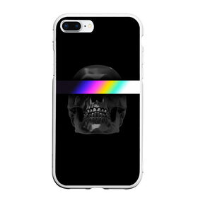 Чехол для iPhone 7Plus/8 Plus матовый с принтом Череп , Силикон | Область печати: задняя сторона чехла, без боковых панелей | dark | голова | градиент | металл | металлический череп | минимализм | панк | рок | тьма | череп | черепа