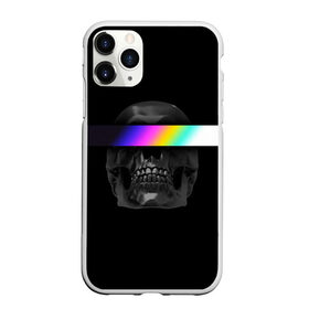 Чехол для iPhone 11 Pro Max матовый с принтом Череп , Силикон |  | dark | голова | градиент | металл | металлический череп | минимализм | панк | рок | тьма | череп | черепа