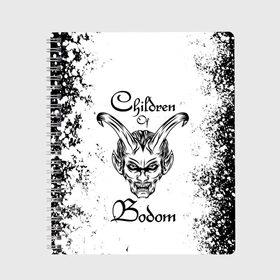 Тетрадь с принтом Children of Bodom (Z) , 100% бумага | 48 листов, плотность листов — 60 г/м2, плотность картонной обложки — 250 г/м2. Листы скреплены сбоку удобной пружинной спиралью. Уголки страниц и обложки скругленные. Цвет линий — светло-серый
 | century media | children bodom | children of bodom | fearless records | nuclear blast | spinefarm records | алекси лайхо | дети озера | дети озера бодом | дэниел фрэйберг | жнец | мрак | хенкка сеппяля | эспоо | янн