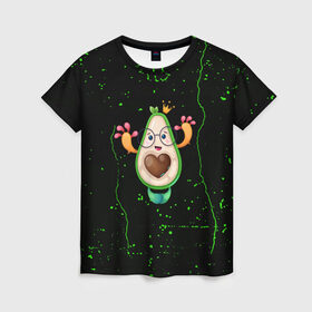 Женская футболка 3D с принтом Авокадо , 100% полиэфир ( синтетическое хлопкоподобное полотно) | прямой крой, круглый вырез горловины, длина до линии бедер | авокадо | веган | еда блогеров | мемы | минимализм | прикольные картинки | прикольные надписи | растение | смешное авокадо | фрукт