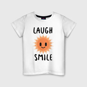 Детская футболка хлопок с принтом Солнышко , 100% хлопок | круглый вырез горловины, полуприлегающий силуэт, длина до линии бедер | весна | жара | лето | маскот | минимализм | надпись