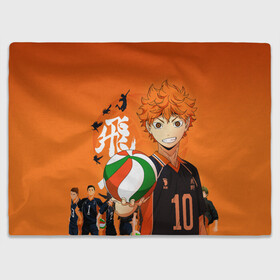 Плед 3D с принтом ВОЛЕЙБОЛ!! / HAIKYUU!! , 100% полиэстер | закругленные углы, все края обработаны. Ткань не мнется и не растягивается | anime | haikyu | haikyuu | karasuno | аниме | волейбол | ворон | карасуно | манга | мяч | сёё хината