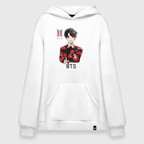 Худи SuperOversize хлопок с принтом BTS art , 70% хлопок, 30% полиэстер, мягкий начес внутри | карман-кенгуру, эластичная резинка на манжетах и по нижней кромке, двухслойный капюшон
 | bts | k pop | kpop | rm | аниме | бтс | ви | джей хоуп | джонгук | кпоп | сюга | чимин | чин | япония