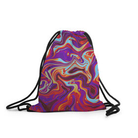 Рюкзак-мешок 3D с принтом colorful waves , 100% полиэстер | плотность ткани — 200 г/м2, размер — 35 х 45 см; лямки — толстые шнурки, застежка на шнуровке, без карманов и подкладки | abstract | colors | paint | pattern | violet | waves | абстракция | волны | краска | цветной