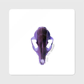 Магнит виниловый Квадрат с принтом The Skull , полимерный материал с магнитным слоем | размер 9*9 см, закругленные углы | Тематика изображения на принте: альтернатива | андеграунд | гот | готика | готический стиль | готы | фиолетовый череп | череп | череп животного