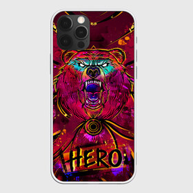 Чехол для iPhone 12 Pro Max с принтом BEAR , Силикон |  | Тематика изображения на принте: hero | броский | голова животного | граффити | зверь | злой медведь | клыки | медведь | мишка | оскал медведя