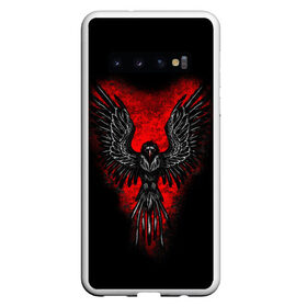 Чехол для Samsung Galaxy S10 с принтом Voron , Силикон | Область печати: задняя сторона чехла, без боковых панелей | ворон | крылья | перья | птица | сердце | тьма