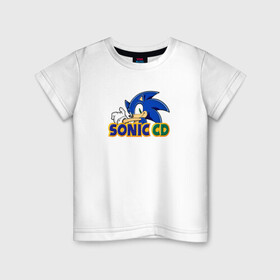 Детская футболка хлопок с принтом Sonic CD , 100% хлопок | круглый вырез горловины, полуприлегающий силуэт, длина до линии бедер | hedgehog | metal sonic | silver | silver the hedgehog | sonic | sonic boom | sonic the hedgehog | ёж сонник | игры | соник | фильмы