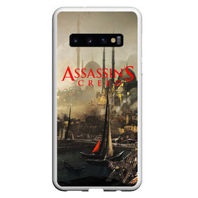 Чехол для Samsung Galaxy S10 с принтом Assassin’s Creed , Силикон | Область печати: задняя сторона чехла, без боковых панелей | black flag | brotherhood | chronicles | creed | game | origins | revelations | rogue | syndicate | unity | valhalla | альтаир | ассасин | игры | кинжал | пираты