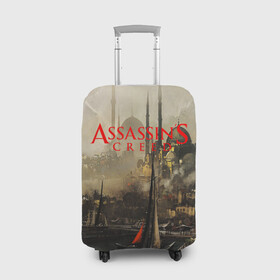 Чехол для чемодана 3D с принтом Assassin’s Creed , 86% полиэфир, 14% спандекс | двустороннее нанесение принта, прорези для ручек и колес | black flag | brotherhood | chronicles | creed | game | origins | revelations | rogue | syndicate | unity | valhalla | альтаир | ассасин | игры | кинжал | пираты