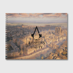 Альбом для рисования с принтом Assassin’s Creed Unity , 100% бумага
 | матовая бумага, плотность 200 мг. | black flag | brotherhood | chronicles | creed | game | origins | revelations | rogue | syndicate | unity | valhalla | альтаир | ассасин | игры | кинжал | пираты