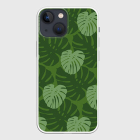 Чехол для iPhone 13 mini с принтом Лист ,  |  | лист | минимализм | монстера | растение | флора | хаки