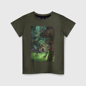 Детская футболка хлопок с принтом Forest Guardians Guild , 100% хлопок | круглый вырез горловины, полуприлегающий силуэт, длина до линии бедер | forest | guild | marksmanship | shooting range | village | гильдия | деревня | лес | стрельбище