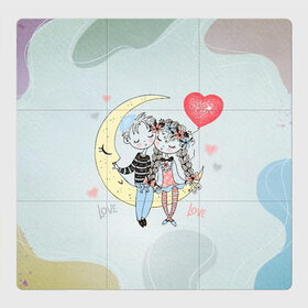 Магнитный плакат 3Х3 с принтом Love-Love , Полимерный материал с магнитным слоем | 9 деталей размером 9*9 см | 14 февраля | love | valentines day | день влюбленных | любовь | святой валентин