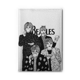 Обложка для автодокументов с принтом THE BEATLES , натуральная кожа |  размер 19,9*13 см; внутри 4 больших “конверта” для документов и один маленький отдел — туда идеально встанут права | Тематика изображения на принте: the beatles | битлз | битлс | битлы | джон леннон | джордж харрисон | пол маккартни | ринго старр