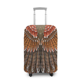 Чехол для чемодана 3D с принтом оперение орел , 86% полиэфир, 14% спандекс | двустороннее нанесение принта, прорези для ручек и колес | друид | индеец | коричневый | красный | оперение | оранжевый | орёл | пернатый | перо | перья | природа | птица | сова | сон