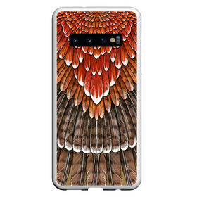 Чехол для Samsung Galaxy S10 с принтом оперение орел (2) , Силикон | Область печати: задняя сторона чехла, без боковых панелей | feathers | plumage | бурый | друид | индеец | коричневый | оперение | оранжевый | орёл | пернатый | перо | перья | природа | птица | рыжий | сова | сон | ястреб
