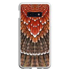 Чехол для Samsung S10E с принтом оперение орел (2) , Силикон | Область печати: задняя сторона чехла, без боковых панелей | feathers | plumage | бурый | друид | индеец | коричневый | оперение | оранжевый | орёл | пернатый | перо | перья | природа | птица | рыжий | сова | сон | ястреб