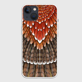 Чехол для iPhone 13 с принтом оперение:  орел (2) ,  |  | feathers | plumage | бурый | друид | индеец | коричневый | оперение | оранжевый | орёл | пернатый | перо | перья | природа | птица | рыжий | сова | сон | ястреб