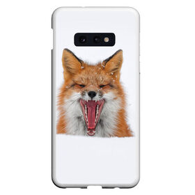 Чехол для Samsung S10E с принтом Снежная лиса , Силикон | Область печати: задняя сторона чехла, без боковых панелей | Тематика изображения на принте: fox | foxy | животное | звери | лиса | лисенок | лисичка | милая | рыжая | фокс