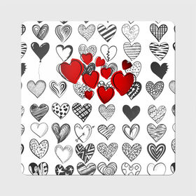 Магнит виниловый Квадрат с принтом Сердца , полимерный материал с магнитным слоем | размер 9*9 см, закругленные углы | Тематика изображения на принте: 14 февраля | hearts background | валентинов день | влюбленным | девушке | день святого валентина | жене | кардиологу | любимой | любимому | люблю | любовь | мужу | парню | сердца графика | сердца фон