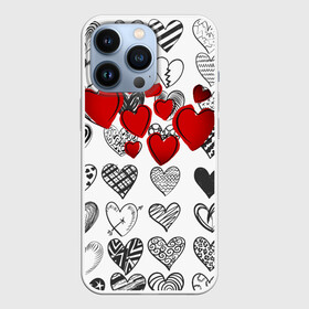 Чехол для iPhone 13 Pro с принтом Сердца ,  |  | 14 февраля | hearts background | валентинов день | влюбленным | девушке | день святого валентина | жене | кардиологу | любимой | любимому | люблю | любовь | мужу | парню | сердца графика | сердца фон