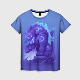 Женская футболка 3D с принтом Каменный зверь , 100% полиэфир ( синтетическое хлопкоподобное полотно) | прямой крой, круглый вырез горловины, длина до линии бедер | creatures | fantasy | магия | рисунок | сказочные создания | фэнтези