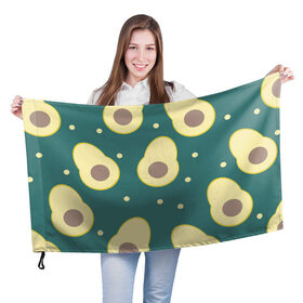 Флаг 3D с принтом Авокадо , 100% полиэстер | плотность ткани — 95 г/м2, размер — 67 х 109 см. Принт наносится с одной стороны | авокадо | диета | еда | завтрак | здоровое питание | зеленый | зож | перекус | узор