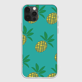 Чехол для iPhone 12 Pro Max с принтом Ананасы , Силикон |  | ананас | желтый | зеленый | летний | паттерн | подарок | простой | тропический | узор | фрукт