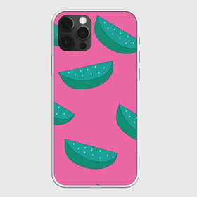 Чехол для iPhone 12 Pro Max с принтом Арбузы на розовом , Силикон |  | арбуз | зеленый | летний | паттерн | подарок | простой | розовыйй | тропический | узор | фрукт