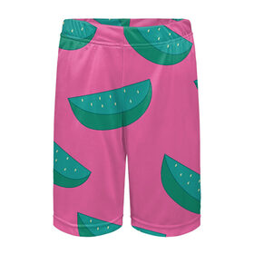 Детские спортивные шорты 3D с принтом Арбузы на розовом ,  100% полиэстер
 | пояс оформлен широкой мягкой резинкой, ткань тянется
 | арбуз | зеленый | летний | паттерн | подарок | простой | розовыйй | тропический | узор | фрукт