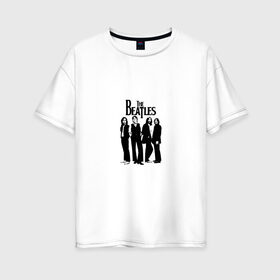 Женская футболка хлопок Oversize с принтом The Beatles , 100% хлопок | свободный крой, круглый ворот, спущенный рукав, длина до линии бедер
 | the beatles | битлз | джон леннон | джордж харрисон | пол маккартни | ринго старр | рок группа | рок н ролл