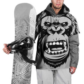 Накидка на куртку 3D с принтом animal crunch , 100% полиэстер |  | angry | animal | power | горилла | животное | злой | спорт