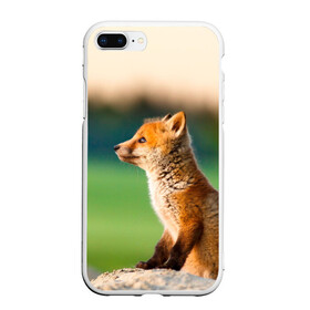 Чехол для iPhone 7Plus/8 Plus матовый с принтом Лиса , Силикон | Область печати: задняя сторона чехла, без боковых панелей | fox | foxy | животное | звери | лиса | лисенок | лисичка | милая | рыжая | фокс