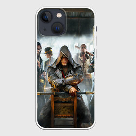 Чехол для iPhone 13 mini с принтом Assassin’s Creed Syndicate ,  |  | Тематика изображения на принте: black flag | brotherhood | chronicles | creed | game | origins | revelations | rogue | syndicate | unity | valhalla | альтаир | ассасин | игры | кинжал | пираты
