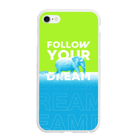 Чехол для iPhone 6Plus/6S Plus матовый с принтом Следуй за своей мечтой , Силикон |  | animal | dream | elephant | zebra | животные | звери | зебра | мечта | следуй за своей мечтой | слон