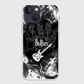 Чехол для iPhone 13 mini с принтом The Beatles ,  |  | beatles | music | retro | rock | битлз | гитара | джон леннон | джордж харрисон | дым | логотипы групп | музыка | песни | пол маккартини | ретро | ринго старр | рок группа | рокерские | старый рок | черно белый