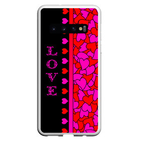 Чехол для Samsung Galaxy S10 с принтом LOVE , Силикон | Область печати: задняя сторона чехла, без боковых панелей | Тематика изображения на принте: 8 марта | heart | love you | valentines day | валентинка | влюбленным | девушке | день рождения | жена | женщинам | лучшая | любимая | люблю | любовь | молодоженам | подарок | поздравление | праздник | самая | свадьба