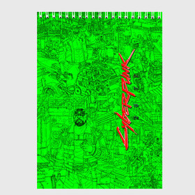 Скетчбук с принтом Cyberpunk 2077(комиксы) , 100% бумага
 | 48 листов, плотность листов — 100 г/м2, плотность картонной обложки — 250 г/м2. Листы скреплены сверху удобной пружинной спиралью | cd project red | cyberpunk 2077 | keanu reeves | samurai | игра | киану ривз | киберпанк 2077 | комиксы | самураи