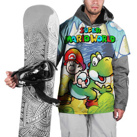 Накидка на куртку 3D с принтом Baby Mario , 100% полиэстер |  | 16 bit | 16 бит | geek | island | snes | yoshi | марио | ретро