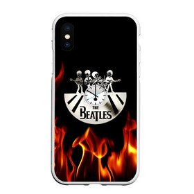 Чехол для iPhone XS Max матовый с принтом The Beatles , Силикон | Область печати: задняя сторона чехла, без боковых панелей | fire | the beatles | the beatles lettering | the beatles print | world day of the beatles | всемирный день the beatles | группа the beatles | музыкальная группа the beatles | надпись the beatles | огонь | принт the beatles