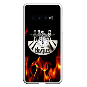 Чехол для Samsung Galaxy S10 с принтом The Beatles , Силикон | Область печати: задняя сторона чехла, без боковых панелей | fire | the beatles | the beatles lettering | the beatles print | world day of the beatles | всемирный день the beatles | группа the beatles | музыкальная группа the beatles | надпись the beatles | огонь | принт the beatles