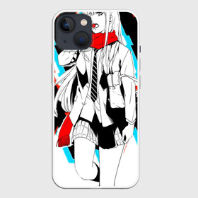 Чехол для iPhone 13 с принтом two XX run ,  |  | 002 | 02 | darling in the franxx | zero two | zero two and hiro | любимый во франксе | милый во франксе | ноль два | франкс | хиро