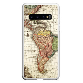 Чехол для Samsung Galaxy S10 с принтом ВИНТАЖНАЯ КАРТА , Силикон | Область печати: задняя сторона чехла, без боковых панелей | america | geografic | map | tegunvteg | travel | америка | винтаж | география | долгота | карта | колумб | материк | океан | путешествия | суша | широта