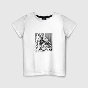 Детская футболка хлопок с принтом Eva 01 , 100% хлопок | круглый вырез горловины, полуприлегающий силуэт, длина до линии бедер | eva 01 | evangelion | аниме | ева 01 | евангелион | манга | робот