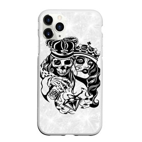 Чехол для iPhone 11 Pro матовый с принтом Вечная любовь , Силикон |  | crown | death | diamond | girl | king | love | queen | skeleton | skull | tatoo | tattoo | бриллиант | гот | девушка | картинки | королева | король | корона | красивая | красивые | лав | любовь | ногти | принт | роза | руки | скелет