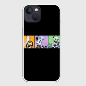 Чехол для iPhone 13 с принтом Genshin Impact   Полоса ,  |  | genshin impact | анимэ | все персонажи | геншин | герои genshin | игра | квадраты | компьютерная | магический | персонаж | подарок | черный