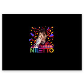 Поздравительная открытка с принтом NILETTO , 100% бумага | плотность бумаги 280 г/м2, матовая, на обратной стороне линовка и место для марки
 | niletto | данил прытков | даня | музыка | нилетто | тату | шоу