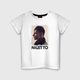 Детская футболка хлопок с принтом NILETTO , 100% хлопок | круглый вырез горловины, полуприлегающий силуэт, длина до линии бедер | niletto | данил прытков | даня | музыка | нилетто | тату | шоу